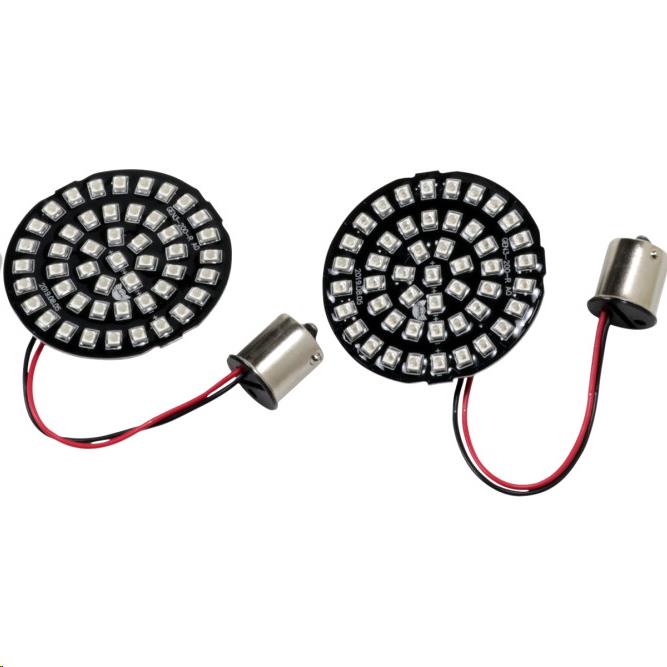Drag Specialties 2020-1811 LED Inserts for Bullet Style Turn Signals with 1156 Contact Base - Red