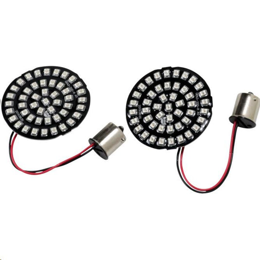 Drag Specialties 2020-1811 LED Inserts for Bullet Style Turn Signals with 1156 Contact Base - Red