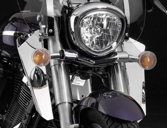 National Cycle N76604 Chrome Lower Deflectors - 15in. (38.1cm)