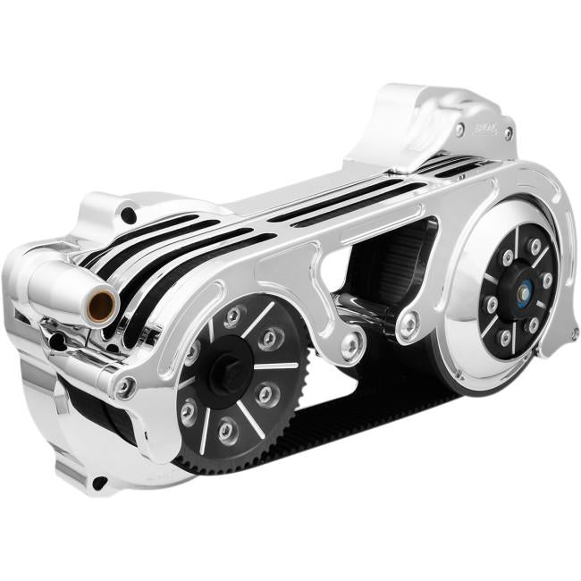 Belt Drives Ltd EVO-16BH-2C 2in. Open Belt Drive Kit with 1-Piece Motor Plate - Chrome