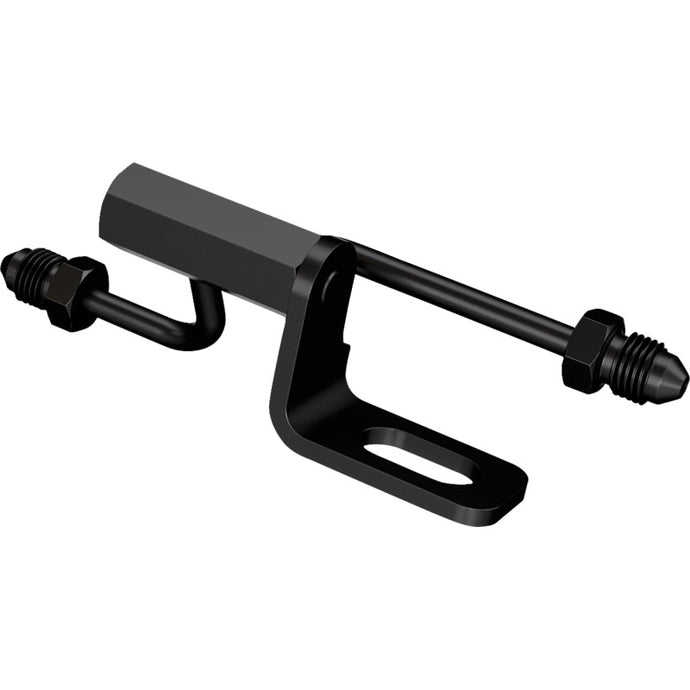 Goodridge PMCHD-021ZBK Rear Brake Tee with Brake Light Switch Mount - 1/8in. NPT Threads - Black