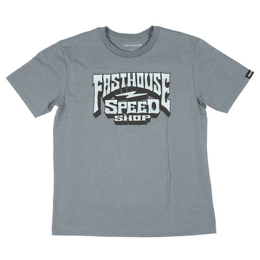 Fasthouse Record SS Youth T-Shirt (X-Large, Indigo)