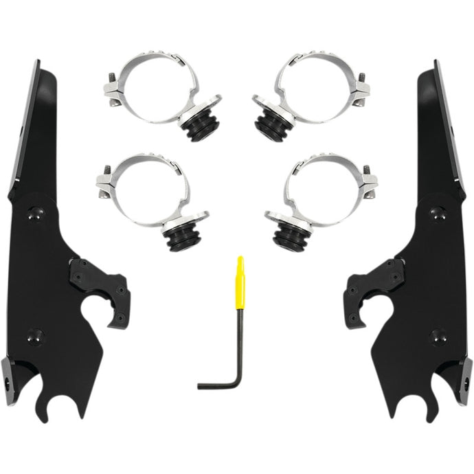 Memphis Shades MEK2056 Trigger-Lock Mount Kit for Batwing Fairing - Polished