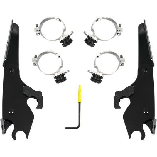Memphis Shades MEK2056 Trigger-Lock Mount Kit for Batwing Fairing - Polished