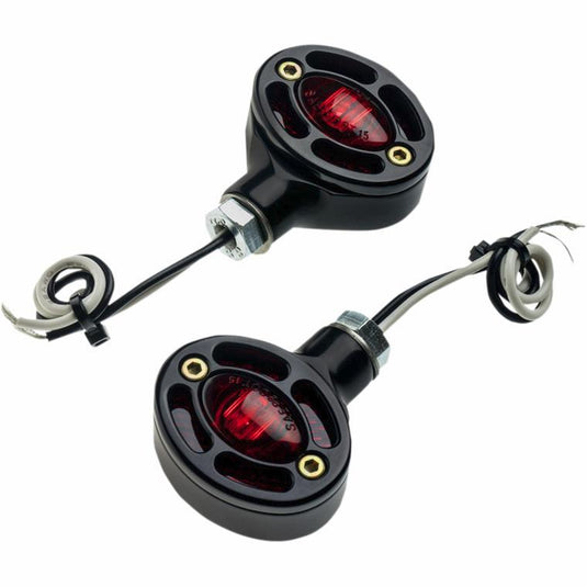 Joker Machine 05-250-RB Omega LED Turn Signals - Black/Red Lens