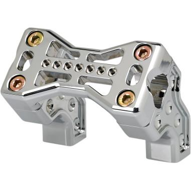 Joker Machine 03-866-1B Bridge Handlebar Riser Kit - 2-1/2in. Rise/1-1/2in. Pullback - Black Anodized