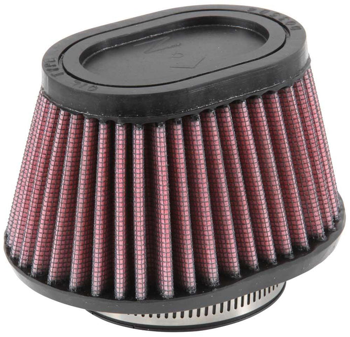 K&N Engineering RU-2780 Clamp-On Custom Oval Tapered Air Filter - Rubber End Cap