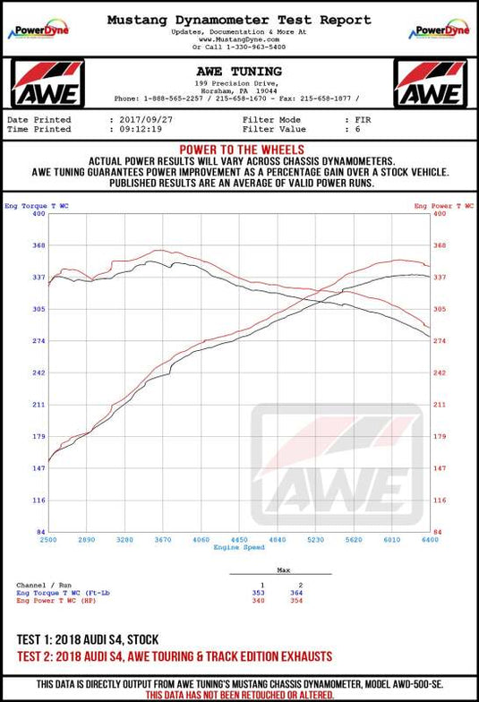Awe Tuning 3010-43050 AWE Cat-Back Touring