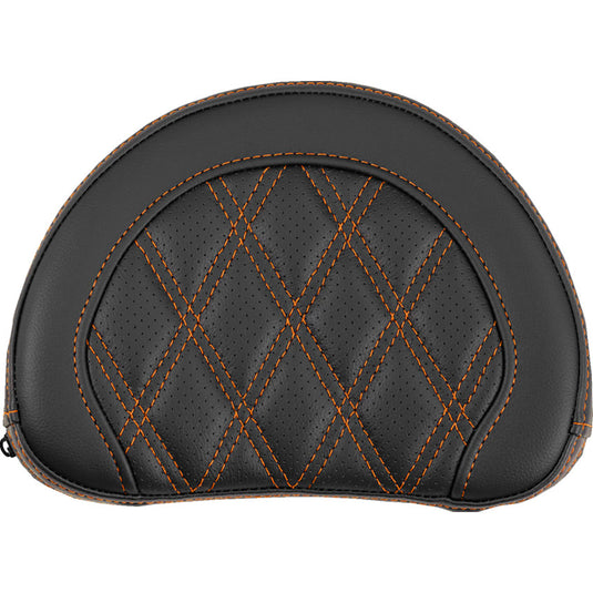 Saddlemen 051318403 Contoured Sissy Bar Pad for Roadsofa LS Seats - Orange Stitching