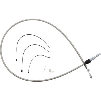 Magnum 523422HE Alternate Length Polished Stainless Quick Connect Braided Upper Clutch Cable - 56in.