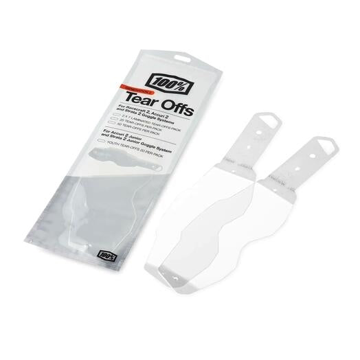 100% Replacement Laminated Tear-Offs for RC2/AC2/ST2 Goggles - 2x7pk