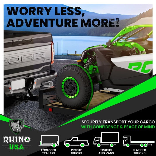 Rhino Usa TD-ETRAIL5-2PK-BLK RSA Tie Down Rails