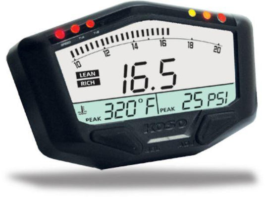Koso North America BA029001 X-2 Boost Gauge with Air/Fuel Ratio and Temperature