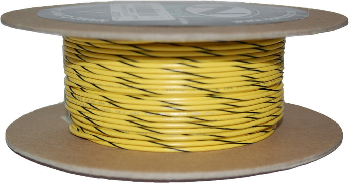 Namz NWR-40-100-20 100-Foot OEM Color Wire Spool - 20 Gauge - Yellow/Black Stripe