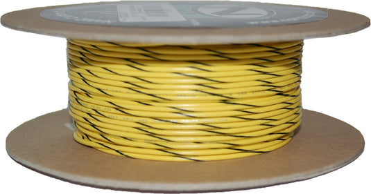 Namz NWR-40-100-20 100-Foot OEM Color Wire Spool - 20 Gauge - Yellow/Black Stripe
