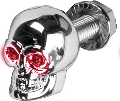 Harddrive H040078 Lighted Skull License Plate Screws - Red