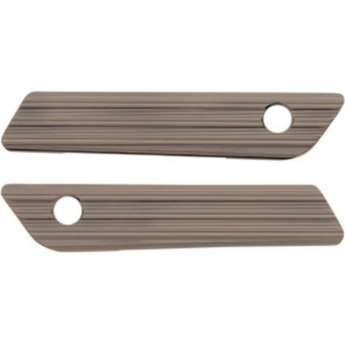 Arlen Ness 03-617 Saddlebag Latch Covers - 10-Gauge - Titanium