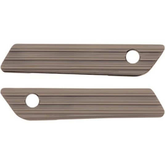 Arlen Ness 03-617 Saddlebag Latch Covers - 10-Gauge - Titanium