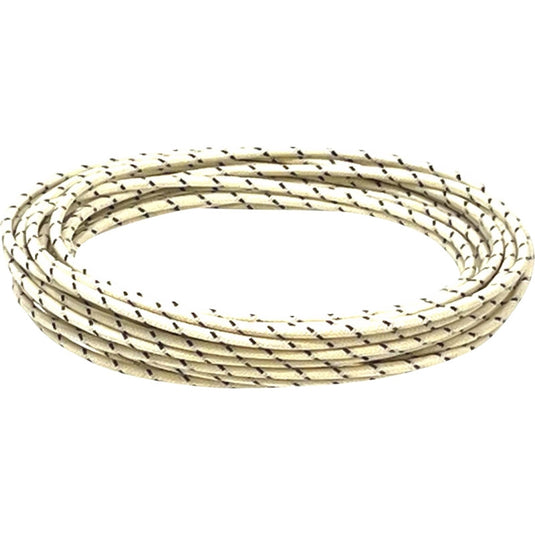 Namz NCBW-90 16-Gauge Cloth Braided Wire - White with Black Tracer