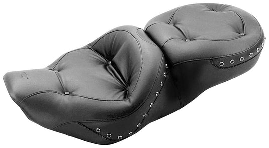 Mustang 75466 1-Piece Ultra Touring Seat - Regal Style - Black Studs