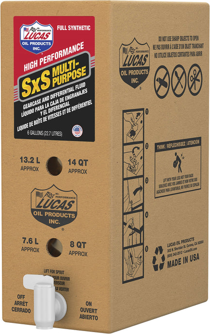 Lucas Oil 18052 Synthetic SXS Multi-Purporse Gearcase and Diferential Fluid - 6 gal.