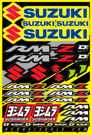 DCOR 40-40-100 Decal Sheet - Suzuki RMZ