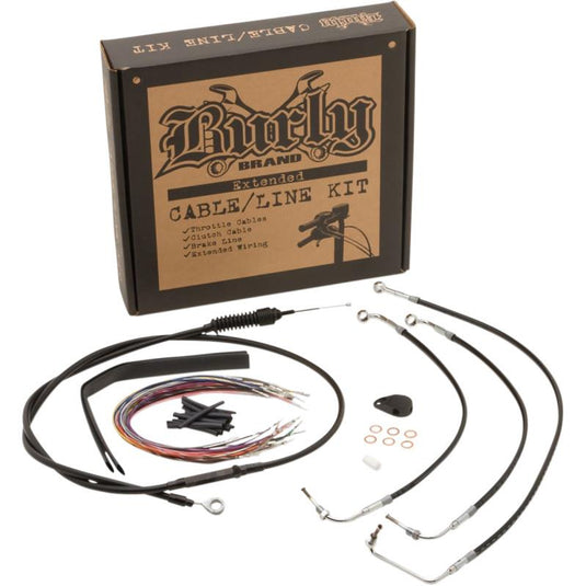 Burly Brand B30-1234 Handlebar Cable/Line Install Kit - Black
