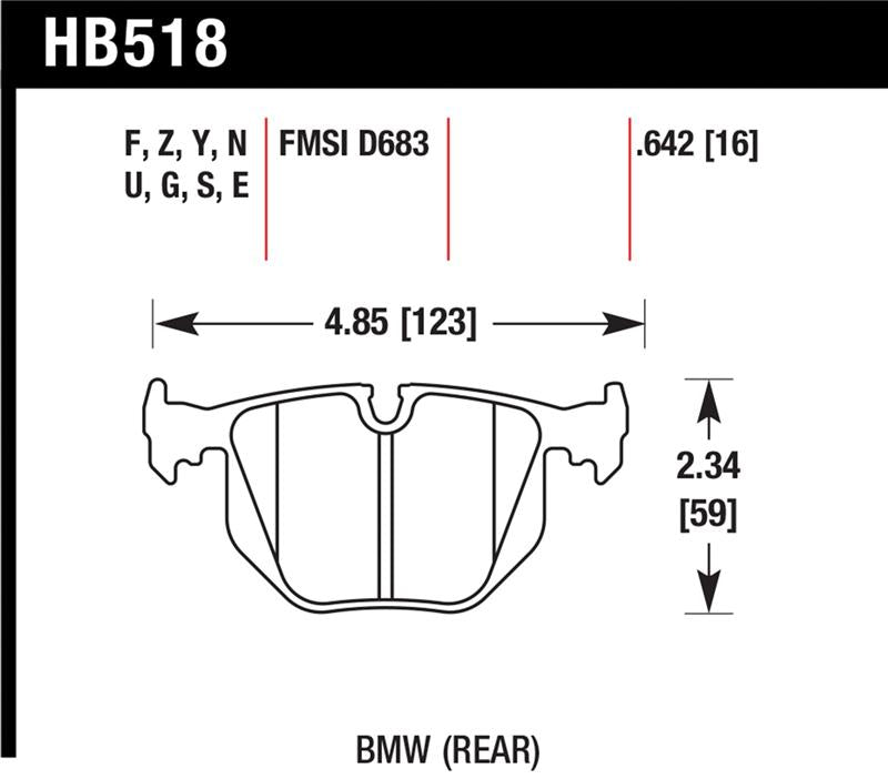 Load image into Gallery viewer, Hawk Performance HB518Z.642 HAWK Ceramic Brake Pad Sets
