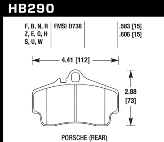 Hawk Performance HB290D.583 HAWK ER-1 Brake Pad Sets