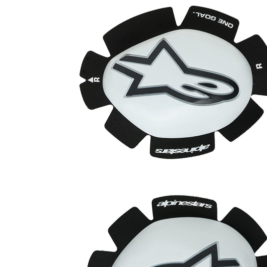 Alpinestars GP Plus Knee Sliders (One Size Fits Most, White/Black)