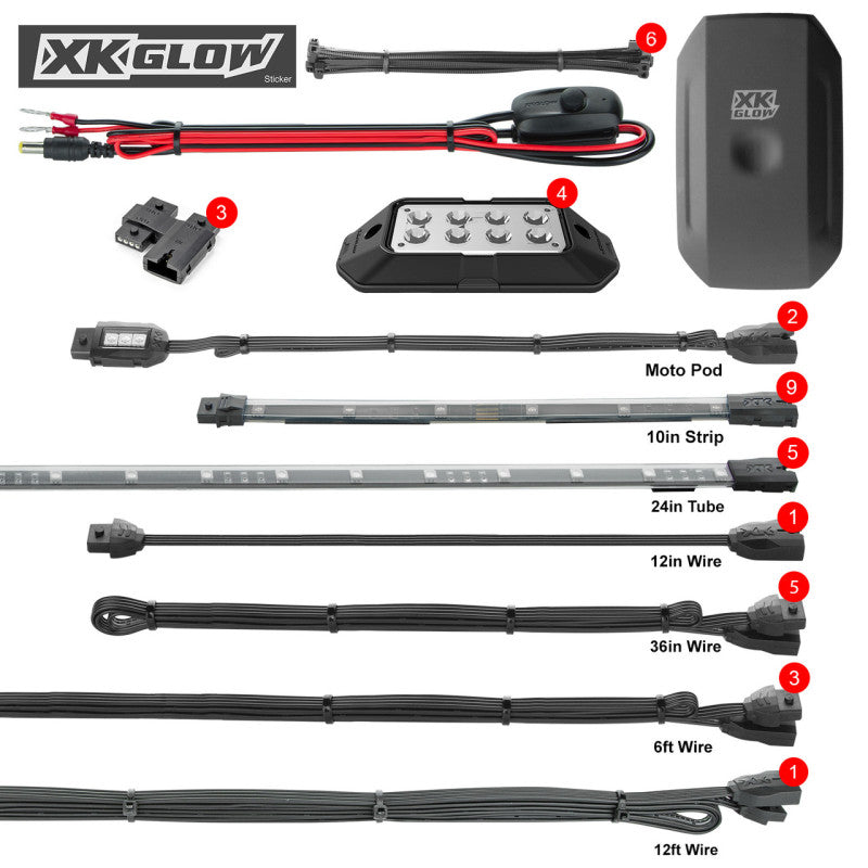 Load image into Gallery viewer, Xkglow XK-SLING-ADV XKG Moto Light Kits
