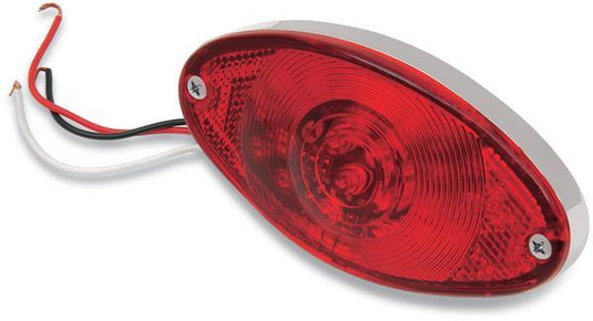 Drag Specialties 2010-0220 LED Taillight - Ultra-Thin Cat Eye with Red Lens