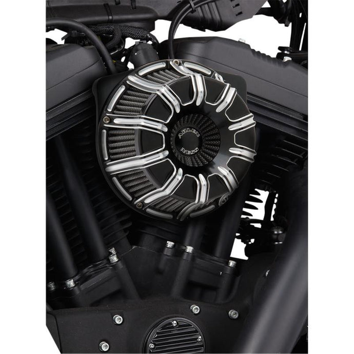 Arlen Ness 18-945 Inverted Series Air Cleaner Kit - 10-Guage - Black Anodized