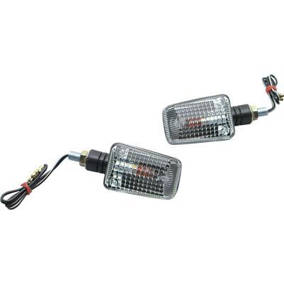 K&S Technologies 25-8110 Mini-Stalk Marker Lights - Black with Clear Lens