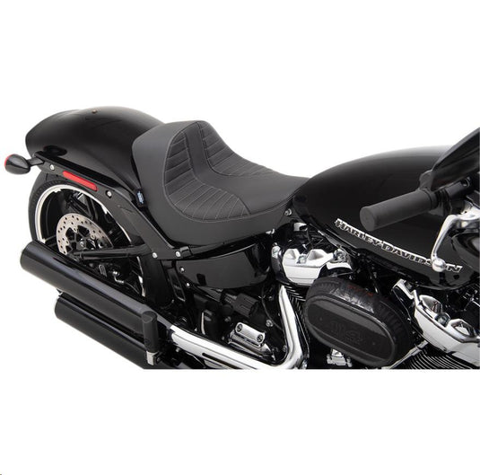 Drag Specialties 0802-1273 EZ-ON Mount Solo Seat - Scorpion - Silver Thread