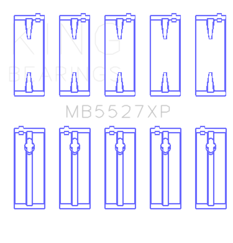 Load image into Gallery viewer, King Engine Bearings MB5527XP0.25 KING Performance Main Bearings

