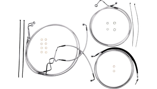 Magnum 387878 Sterling Chromite II Designer Handlebar Installation Kit - 8in.