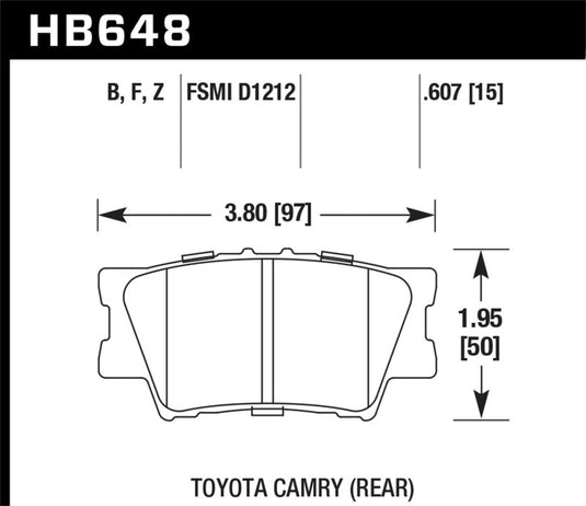 Hawk Performance HB648Z.607 HAWK Ceramic Brake Pad Sets