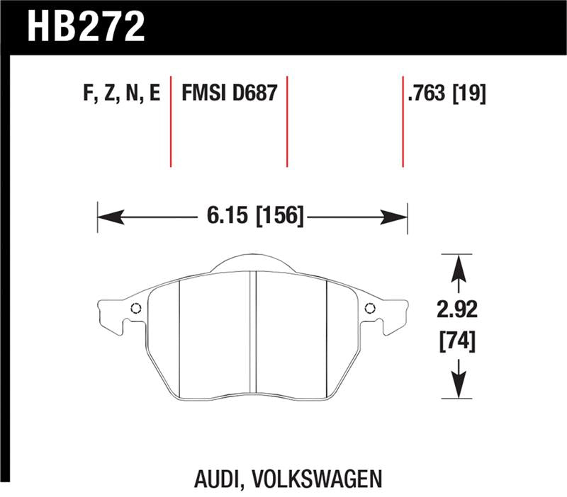 Load image into Gallery viewer, Hawk Performance HB272F.763A HAWK HPS Brake Pad Sets

