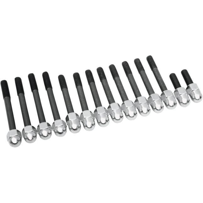 Drag Specialties DS-190108 Cylinder Base Nut Kit - Acorn Style - Chrome