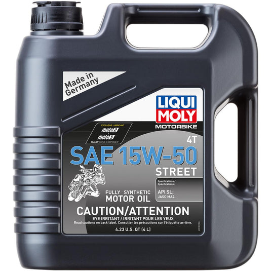 Liqui Moly 20060 4T Synthetic Street Motor Oil - 15W-50 -4L