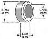 Harddrive 339279 3/4in. Axle Spacers - .38in. W - Chrome