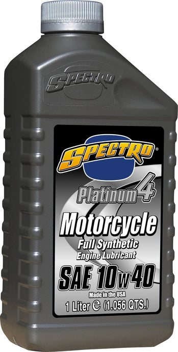 Spectro 310281 Platinum Motorcycle Full Syn 4T - 10W40 - 1lt - 12/Case