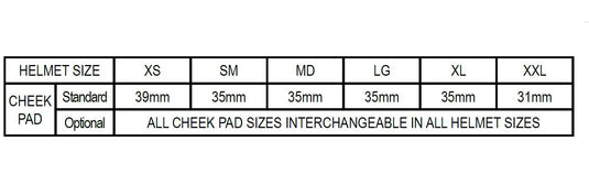 Shoei Cheek Pads for RF-1200 Helmet - (39mm) XS