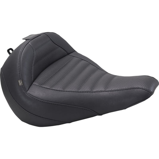 Mustang 89022 Standard Touring Solo Seat - Tuck-n-Roll (Black)
