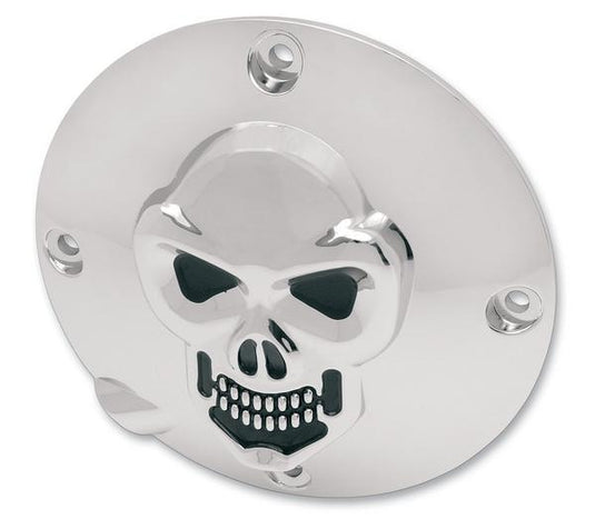 Drag Specialties 1107-0034 3-D Skull Derby Cover - Chrome