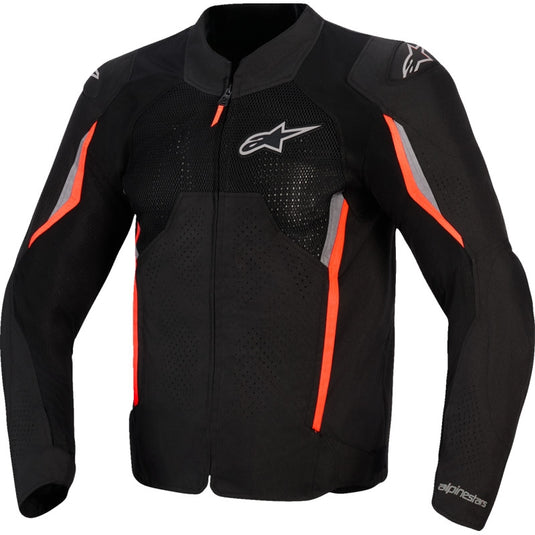 Alpinestars AST V3 Air Jacket (Small, Black/Dark Gray/Red Fluo)