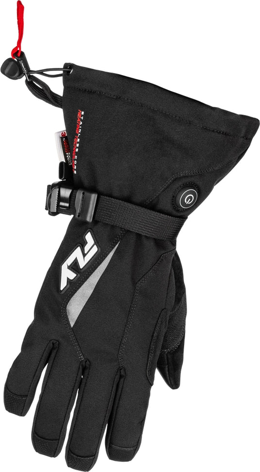 Fly Racing Title Heated Gauntlet Gloves (XX-Large, Black)