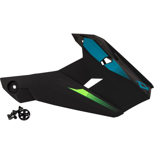 G-Max Visor with Screws for MX-46 Compound Youth Helmets - Matte Hi-Vis/Green/Black/Blue - Sm-Lg