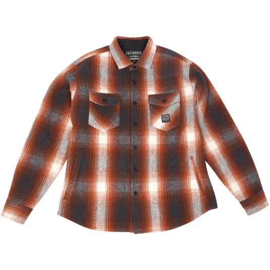 Fasthouse Folsom Heavyweight Flannel (Medium, Rust)